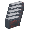 5 Stuks: CSB GP1272 F2 VRLA AGM Loodaccu's (12V, 7.2 Ah, T2 terminal)