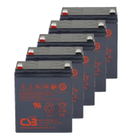 CSB 5 Stuks: CSB HR1221W VRLA AGM Loodaccu's (12V, 5 Ah, T2 terminal)  ACS00026