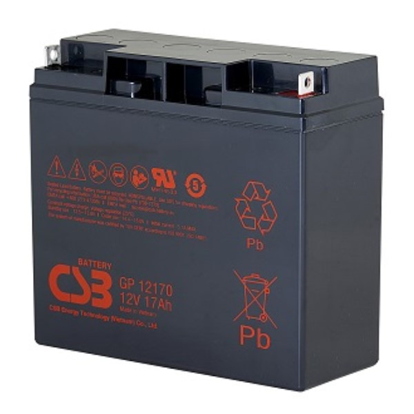 CSB GP12170 VRLA AGM Loodaccu (12V, 17 Ah, T3 terminal)  ACS00007 - 