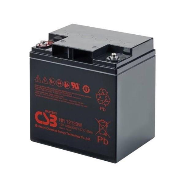 CSB HR12120W VRLA AGM Loodaccu (12V, 30 Ah, M5 terminal)  ACS00036 - 1