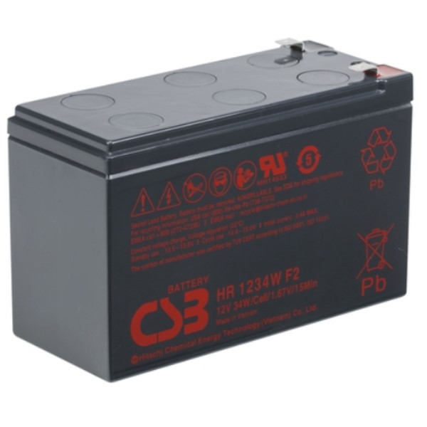 CSB HR1234W VRLA AGM Loodaccu (12V, 8.4 Ah, T2 terminal)  ACS00010 - 1