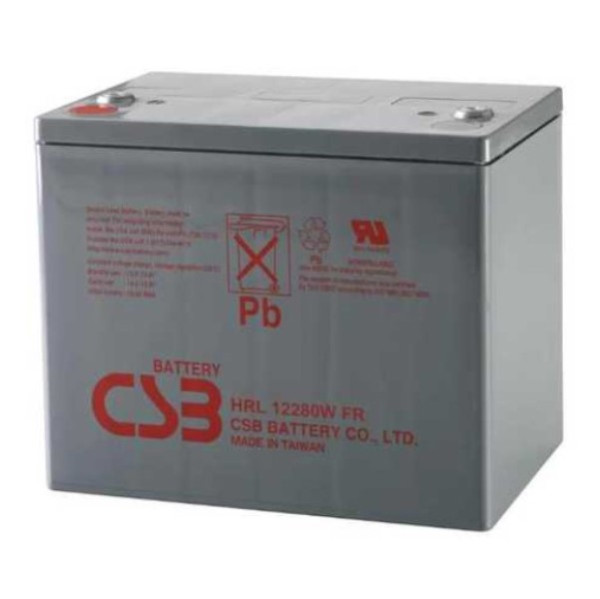 CSB HRL12280W VRLA AGM Loodaccu (12V, 75 Ah, M6 terminal)  ACS00041 - 1