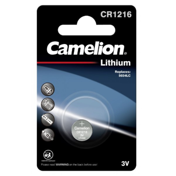Camelion CR1216 / DL1216 / 1216 Lithium knoopcel batterij 1 stuk  ACA00246 - 1