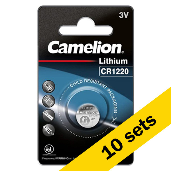 Camelion CR1220 / DL1220 / 1220 Lithium knoopcel batterij 10 stuks  ACA00584 - 1