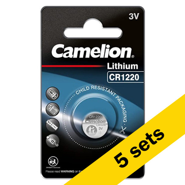 Camelion CR1220 / DL1220 / 1220 Lithium knoopcel batterij 5 stuks  ACA00240 - 1