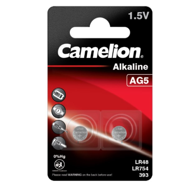 Camelion LR48 / 193 / AG5 Alkaline knoopcel batterij 2 stuks  ACA00624 - 1