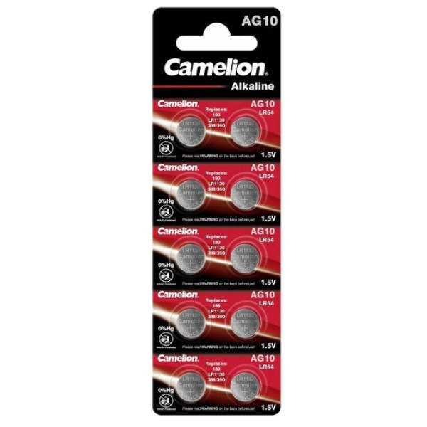 Camelion LR54 / V10GA / 189 Alkaline knoopcel batterij 10 stuks  ACA00219 - 1