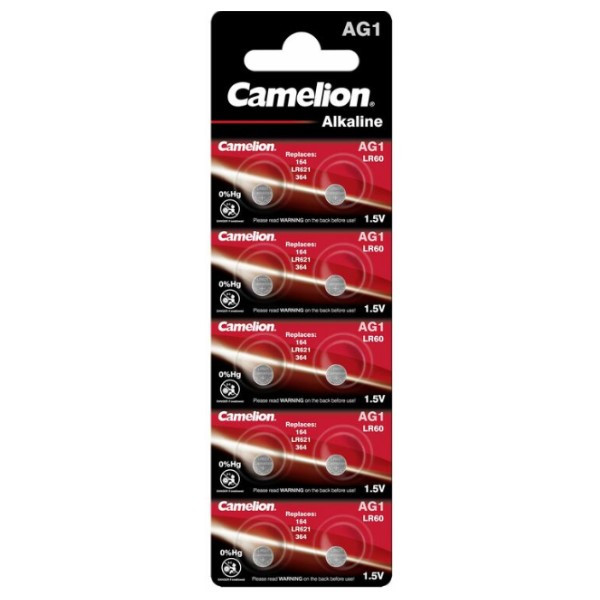 Camelion LR60 / AG1 / 164 Alkaline knoopcel batterij 10 stuks  ACA00254 - 1