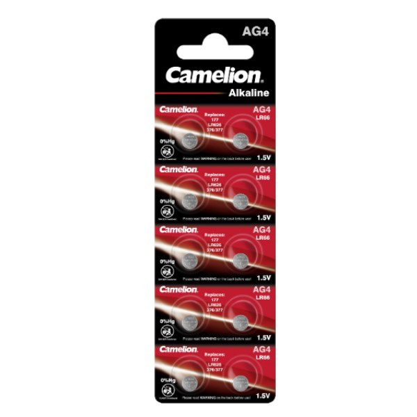 Camelion LR66 / AG4 / 177 Alkaline knoopcel batterij (10 stuks)  ACA00249 - 1