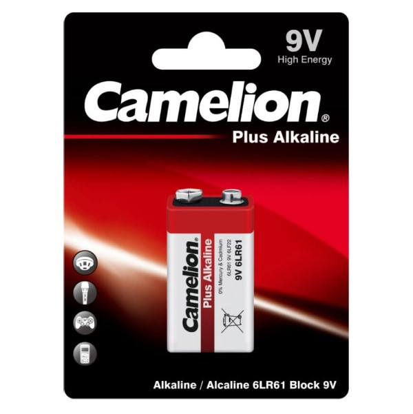 Camelion Plus 9V / 6LR61 / E-blok Alkaline batterij 1 stuk  ACA00253 - 