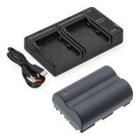 Canon BP-511 / BP-512 / BP-522 accu met USB-C double slot oplader (7.4 V, 2000 mAh, 123accu huismerk) ACA00811