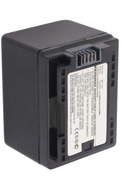 Canon BP-727 / 6055B002 accu (3.7 V, 2400 mAh, 123accu huismerk)  ACA00172 - 1
