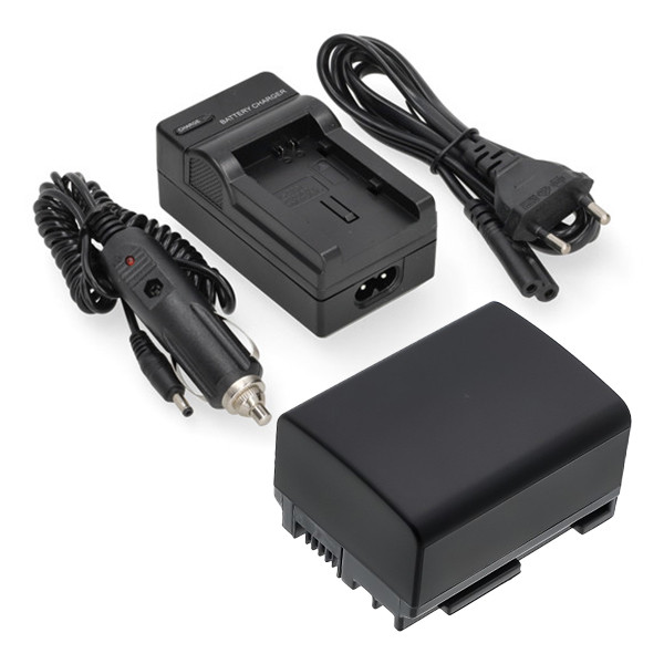 Canon BP-807 / BP-808 / BP-809 accu met single slot oplader (7.4 V, 890 mAh, 123accu huismerk) ACA00807 - 1