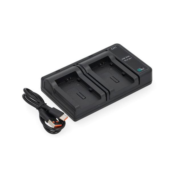 Canon BP-808 / BP-819 / BP-827 USB-C double slot oplader (8.4V, 0.7A, 123accu huismerk) ACA00773 - 1