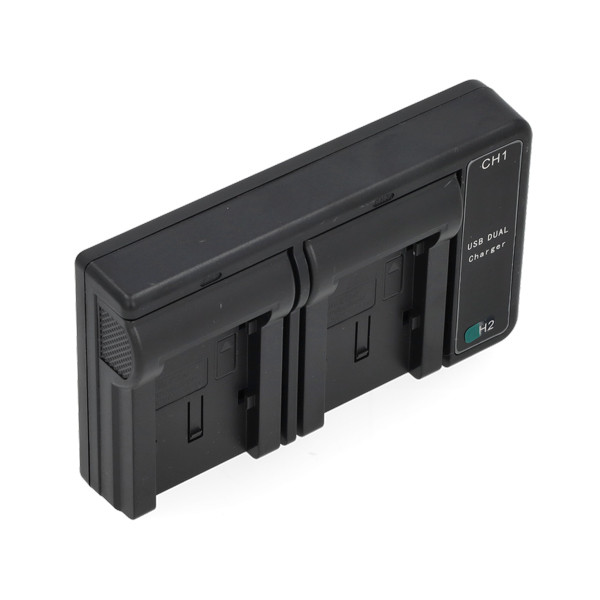 Canon BP-808 / BP-819 / BP-827 USB-C double slot oplader (8.4V, 0.7A, 123accu huismerk) ACA00773 - 2