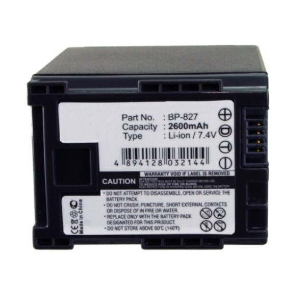 Canon BP-827 / BP-828 accu (7.4 V, 2600 mAh, 123accu huismerk) ACA00170 - 2