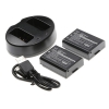 Canon LP-E10 / 5108B002 accu's en USB-dubbellader (7.4 V, 1100 mAh, 123accu huismerk)