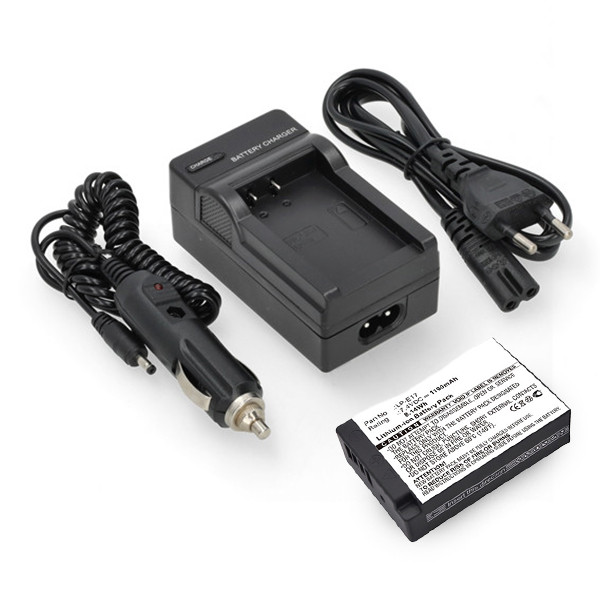 Canon LP-E17 accu + LC-E17 oplader (7.4V, 1100 mAh, 123accu huismerk) ACA00783 - 1