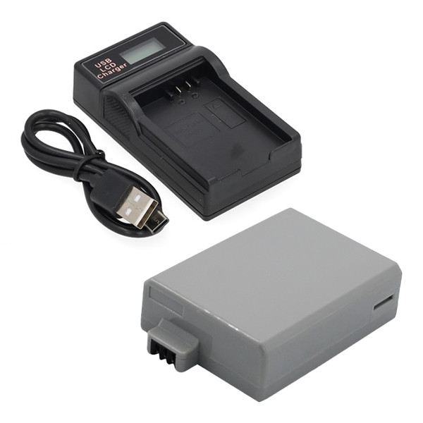 Canon LP-E5 accu met USB-C single slot oplader (7.4 V, 1080 mAh, 123accu huismerk) ACA00815 - 1