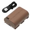 Canon LP-E6P accu met USB-C oplader (2400mAh, 123accu huismerk) ACA00821 - 1