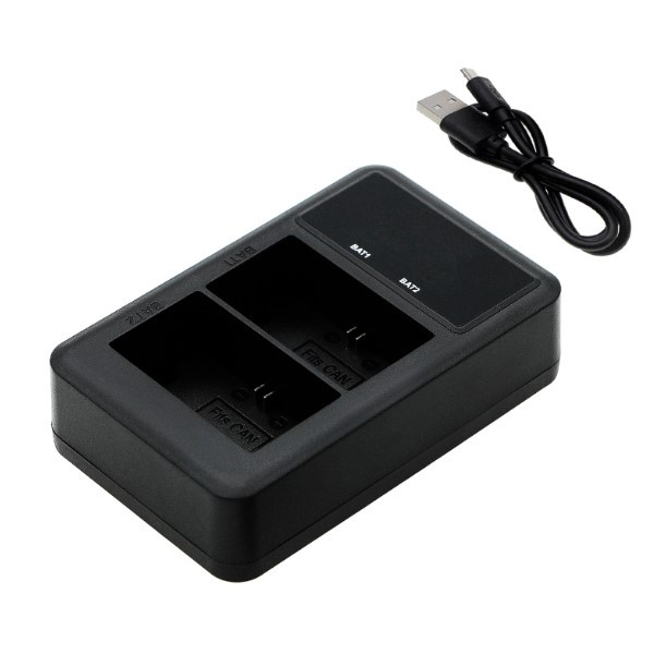 Canon LP-E6 / 3349B001 USB dubbellader (8.4V, 0.6A, 123accu huismerk) ACA00730 - 1