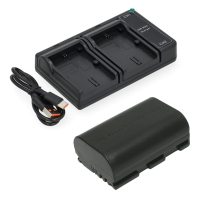 Canon LP-E6 / LP-E6N / LP-E6NH accu met USB-C double slot oplader (7.2 V, 2000 mAh, 123accu huismerk) ACA00826