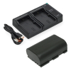 Canon LP-E6 / LP-E6N / LP-E6NH accu met USB-C double slot oplader (7.2 V, 2000 mAh, 123accu huismerk) ACA00826 - 1