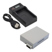 Canon LP-E8/4515B002AA accu met USB-C single slot oplader (7.4 V, 1120 mAh, 123accu huismerk) ACA00830