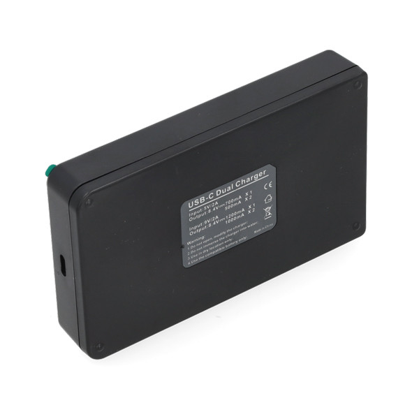 Canon LP-E8 USB-C double slot oplader (8.4V, 0.7A, 123accu huismerk) ACA00768 - 3