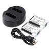 Canon NB-12L accu's en USB lader (3.6 V, 1900 mAh, 123accu huismerk) ACA00300 - 1