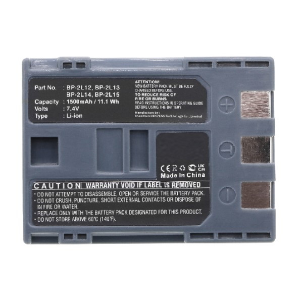 Canon NB-2L14 / 9582A002 accu (7.4 V, 1500 mAh, 123accu huismerk) ACA00068 - 2