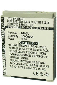 Canon NB-6L / NB-6LH / 8724B001 accu (3.7 V, 850 mAh, 123accu huismerk) ACA00099 - 1