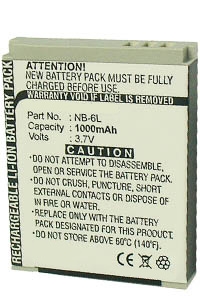 Canon NB-6L / NB-6LH / 8724B001 accu (3.7 V, 850 mAh, 123accu huismerk) ACA00099