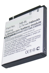 Canon NB-8L accu (700 mAh, 123accu huismerk)  ACA00104