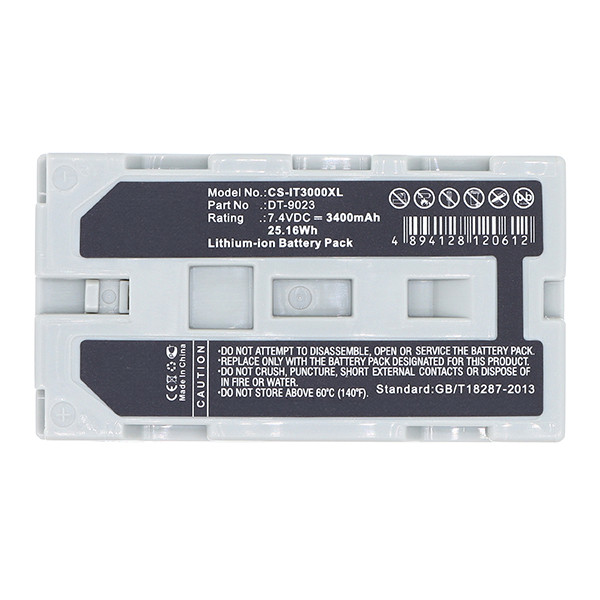 Casio DT-9023 / DT-9723 / DT-9023LI accu (3400 mAh, 123accu huismerk) ACA00302 - 3