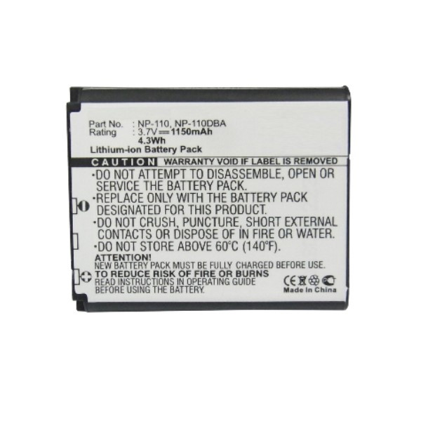 Casio EXILIM NP-110 accu (3.7 V, 1150 mAh, 123accu huismerk) ACA00018 - 2
