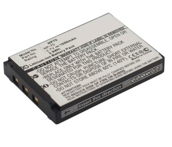 Casio EXILIM NP-70 accu (3.7 V, 1100 mAh, 123accu huismerk) ACA00035 - 1