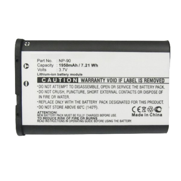 Casio EXILIM NP-90 / NP-90DBA accu (3.7 V, 1950 mAh, 123accu huismerk) ACA00023 - 2