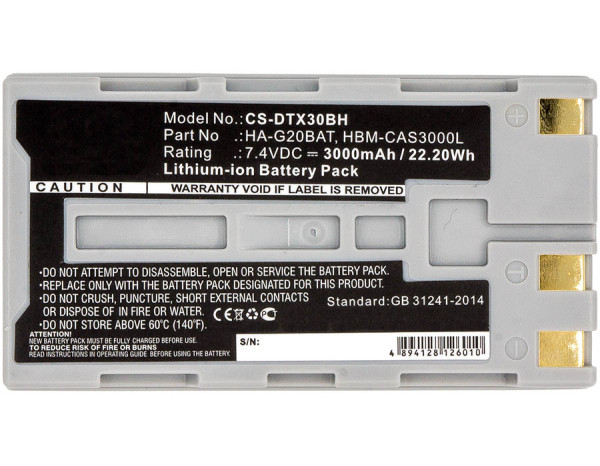 Casio FJ50L1-G / HA-G20BAT / HBM-CAS3000L accu (3000 mAh, 123accu huismerk) ACA00339 - 2