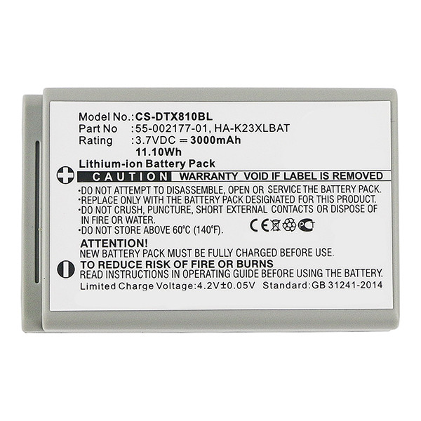 Casio HA-K23XLBAT / 55-002177-01 accu (3.7 V, 3000 mAh, 123accu huismerk) ACA00372 - 2