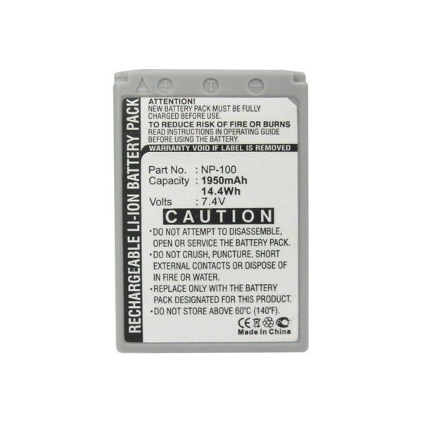 Casio NP-100 accu (7.4 V, 1950 mAh, 123accu huismerk) ACA00020 - 2