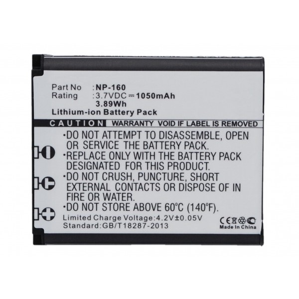 Casio NP-160 accu (3.7 V, 1050 mAh, 123accu huismerk) ACA00206 - 2