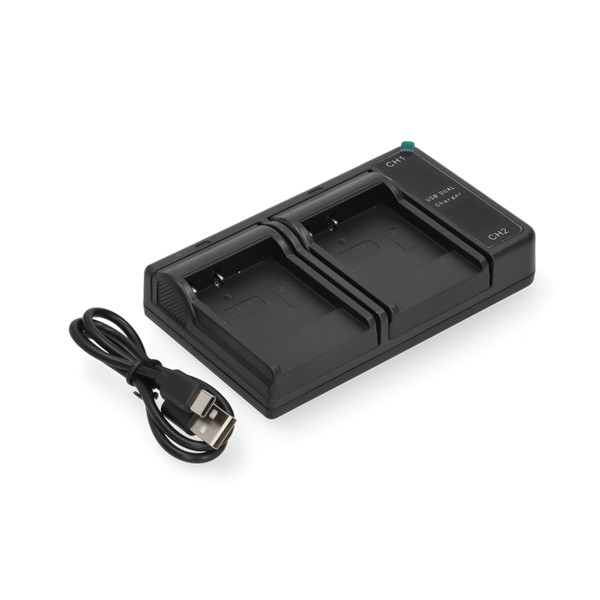 Casio NP-40 USB-C double slot oplader (4.2V, 0.7A, 123accu huismerk) ACA00775 - 1