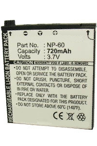 Casio NP-60 accu (720 mAh, 123accu huismerk)  ACA00030 - 1