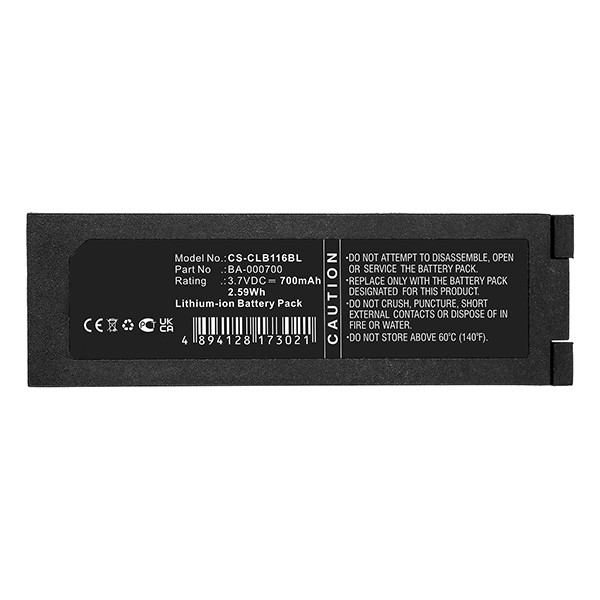 Cipherlab BA-000700 accu (3.7 V, 700 mAh, 123accu huismerk) ACI00098 - 2