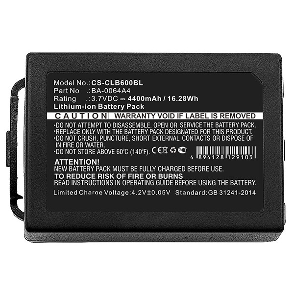 Cipherlab BA-0064A4 / BCP60ACC00002 accu (4400 mAh, 123accu huismerk) ACI00074 - 3