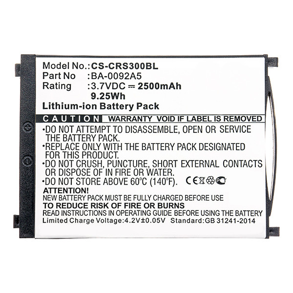 Cipherlab BA-0092A5 / KBRS300X01503 accu (2500 mAh, 123accu huismerk) ACI00091 - 3