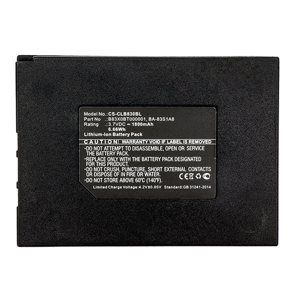 Cipherlab BA-83S1A8 / B837GA00131 accu (1800 mAh, 123accu huismerk) ACI00079 - 2
