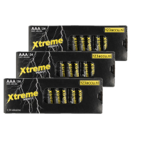 Combi deal: 123accu AAA alkaline batterijen (3x 24 stuks) ADR00106