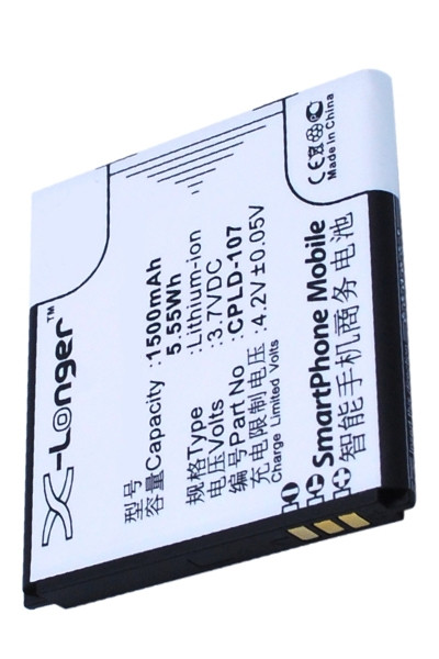 Coolpad CPLD-107 accu (3.7 V, 1500 mAh, 123accu huismerk)  ACO00363 - 1